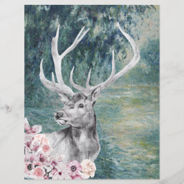 Lámina Watercolor Stag en la revista Monet Scrapbook
