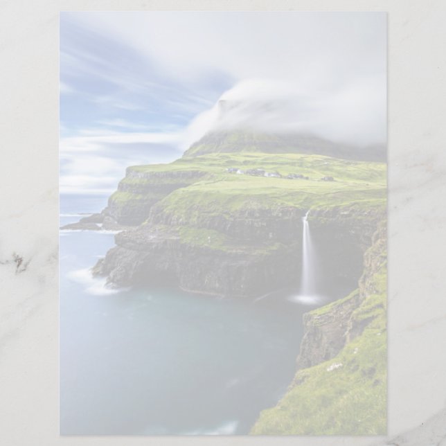 Lámina Waterfalls | Faroe Islands, Denmark (Anverso)