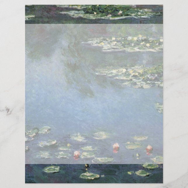 Lámina Waterlilies por Claude Monet, Flores de época (Anverso)
