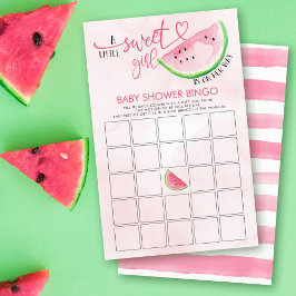 Lámina Watermelon Baby Shower Bingo Shower Games