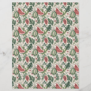 Lámina Watermelons vintage papel de libro de recortes bon