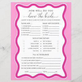 Lámina Wave Pink Qué Bien Conoce El Juego De La Novia