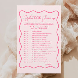 Lámina Wavy Pink Bridal Shower Lo Que Dijo