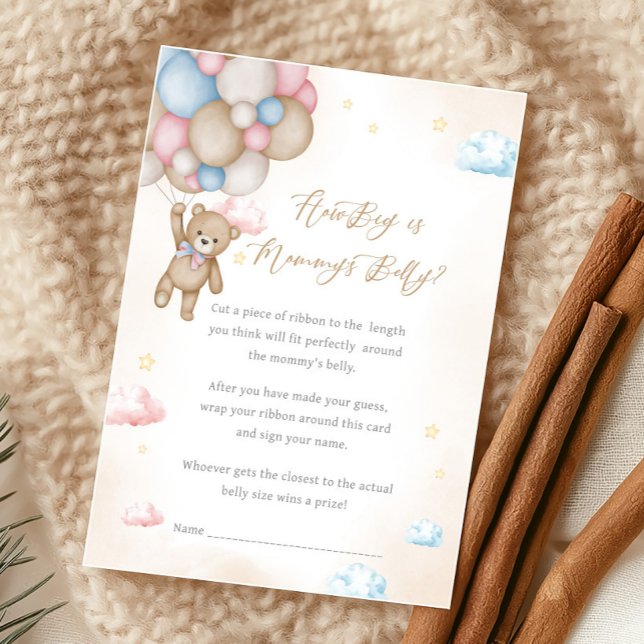 Lámina We Can Bearly Wait Gender Reveal Guess Who Game (Bear Gender Reveal Game)