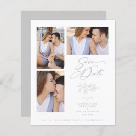 Lámina Wedding Grey 3 Photos Collage Budget Branches