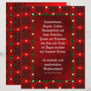 Lámina Weihnachtsgedicht Deutsch , añada tu texto