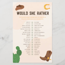 Lámina Western Cowboy Prefiere Un Juego De Baby Shower