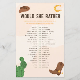 Lámina Western Cowboy Prefiere Un Juego De Baby Shower