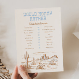 Lámina Western Mami Más Bien Juego Baby Shower