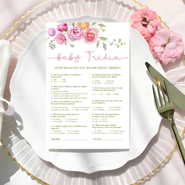 Lámina Whats florales en tu juego de Baby Shower en tu ca (Subido por el creador)
