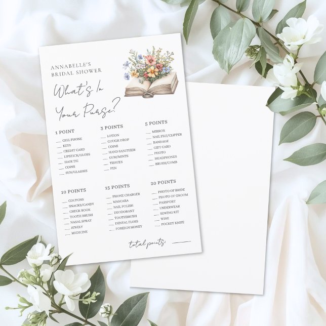 Lámina Whats In Your Purse Book Bridal Shower Game (Whats In Your Purse Book Bridal Shower Game)