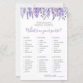 Lámina What's In Your Purse Bridal Shower Game