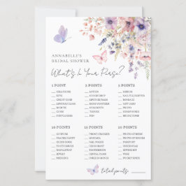 Lámina What's In Your Purse Bridal Shower Game