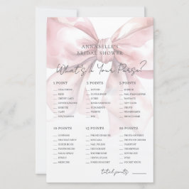 Lámina What's In Your Purse Bridal Shower Game