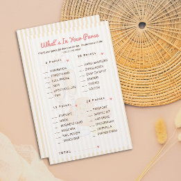 Lámina What's in your Purse Bridal Shower Game 