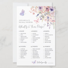 Lámina What's In Your Purse Bridal Shower Game