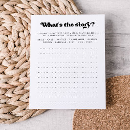 Lámina What's the Story Bridal Shower Game