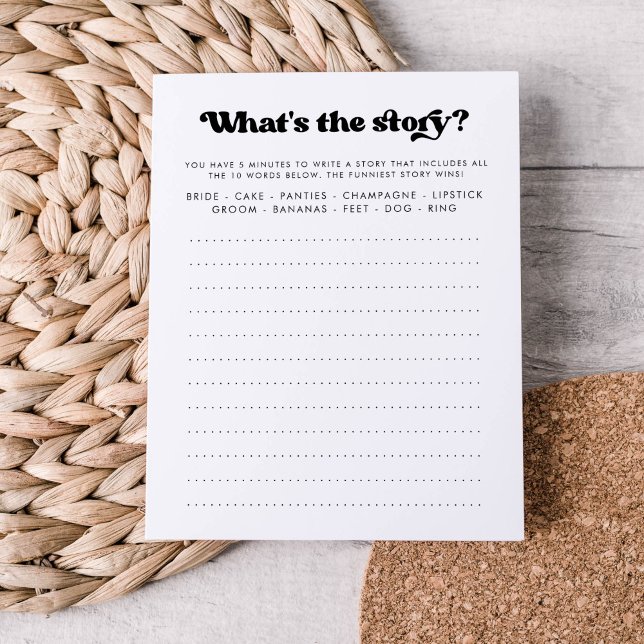 Lámina What's the Story Bridal Shower Game (Subido por el creador)