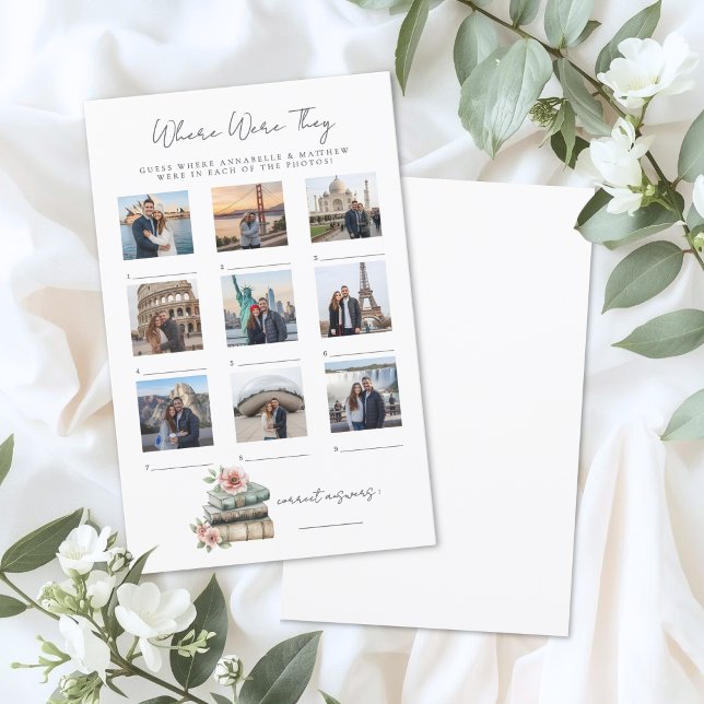 Lámina Where Were They Book Bridal Shower Game (Where Were They Book Bridal Shower Game)