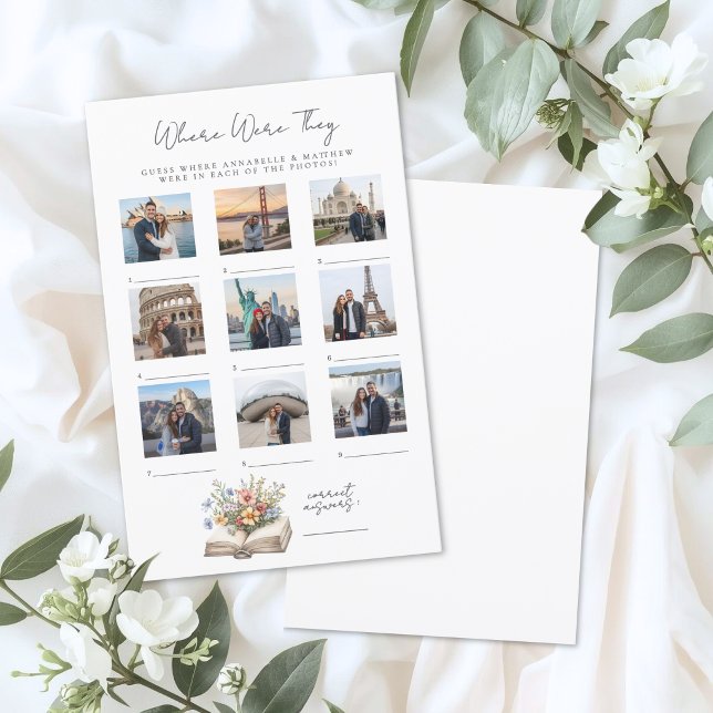 Lámina Where Were They Book Bridal Shower Game (Where Were They Book Bridal Shower Game)