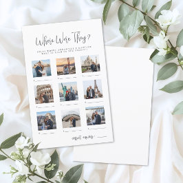 Lámina Where Were They Bridal Shower Game