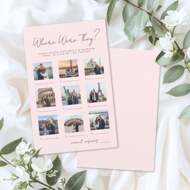 Lámina Where Were They Pink Bridal Shower Game (Where Were They Pink Bridal Shower Game)