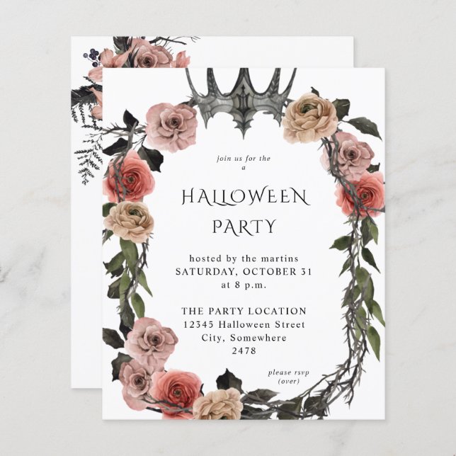 Lámina Whi, Fiesta floral rosado de la corona de Hallowee (Anverso / Reverso)