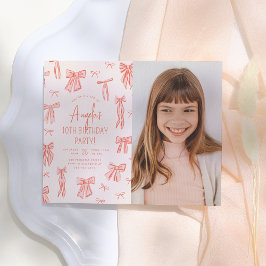 Lámina Whimsical Chica de Bow Rosado Foto Presupuesto Cum