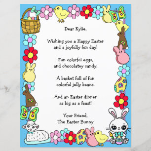 Lámina Whimsical Easter Bunny y el juego de la carta de P