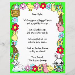 Lámina Whimsical Easter Bunny y el juego de la carta de P