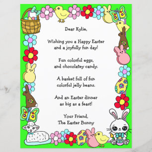 Lámina Whimsical Easter Bunny y el juego de la carta de P