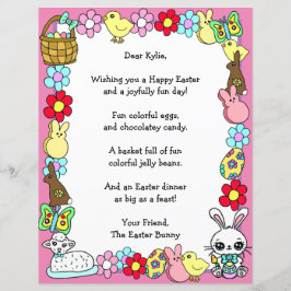 Lámina Whimsical Easter Bunny y el juego de la carta de P