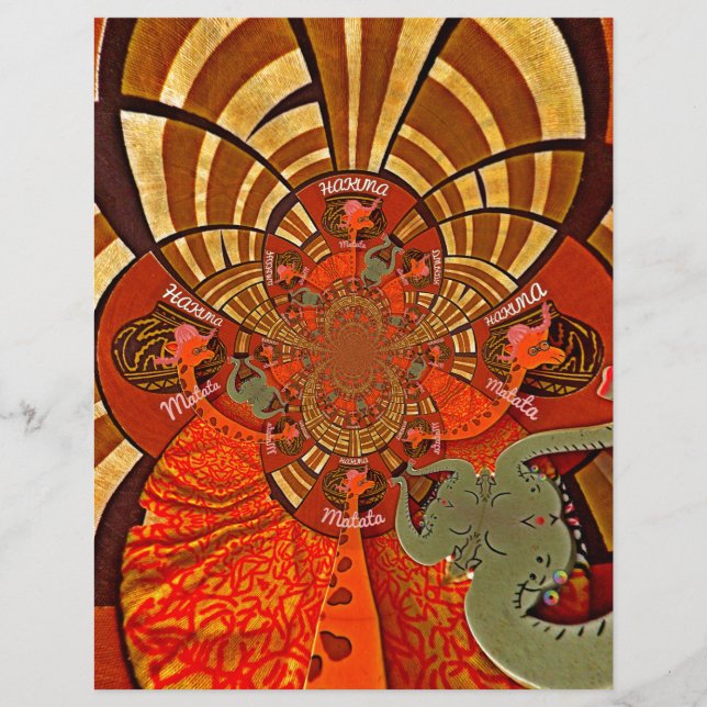 Lámina Whimsical Heights: hermosa y divertida jirafa afri (Anverso)