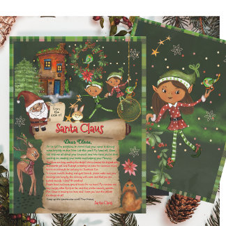 Lámina Whimsical Official Letter from Santa Desk with Elf
