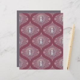 Lámina Whimsical Pink Snowman Mandala Ogee Scrapbook