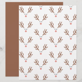 Lámina Whimsical Reindeer Boho Pattern Scrapbook Paper