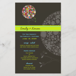 Lámina Whimsical Spring Flowers Pop Tree Wedding Party