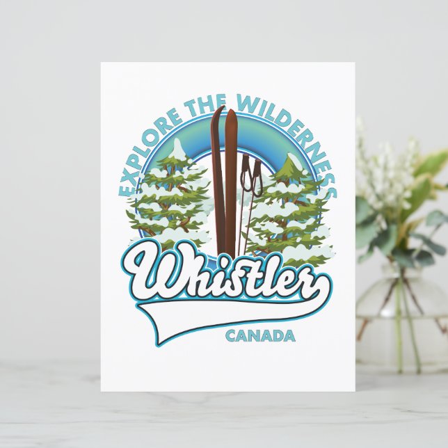 Lámina Whistler Canada, explora el área silvestre, logoti (Anverso de pie)