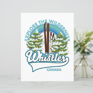 Lámina Whistler Canada, explora el área silvestre, logoti