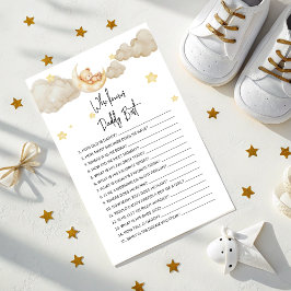 Lámina Who Knows Daddy Best baby shower Game