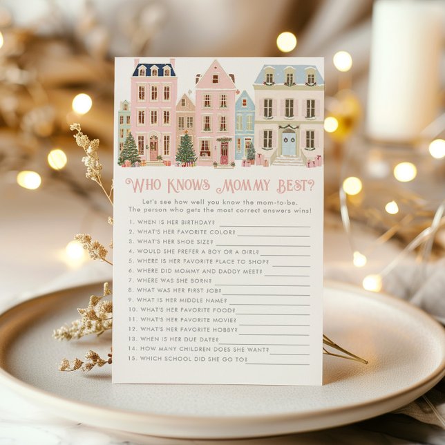 Lámina Who knows mommy best Christmas Village game (Subido por el creador)