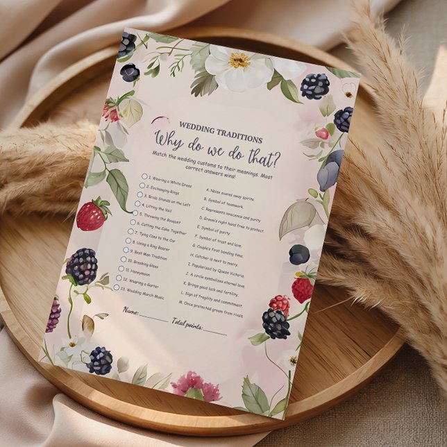 Lámina Why Do We Do That Wedding Traditions Game (Subido por el creador)