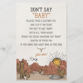 Lámina Wild West Rodeo no dice juego de ducha para bebés