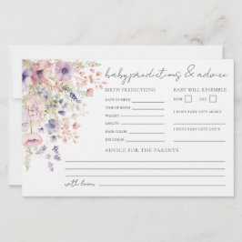 Lámina Wildflower Baby Advice Predictions Card