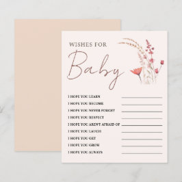 Lámina Wildflower Baby Shower quiere una partida para beb