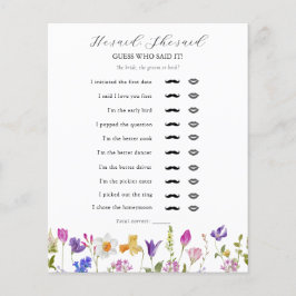 Lámina Wildflower Dijo, Dijo, Dijo Que La Ducha Británica