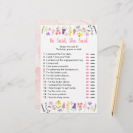 Lámina Wildflower Dijo Que Dijo Que Dijo Un Juego De Novi