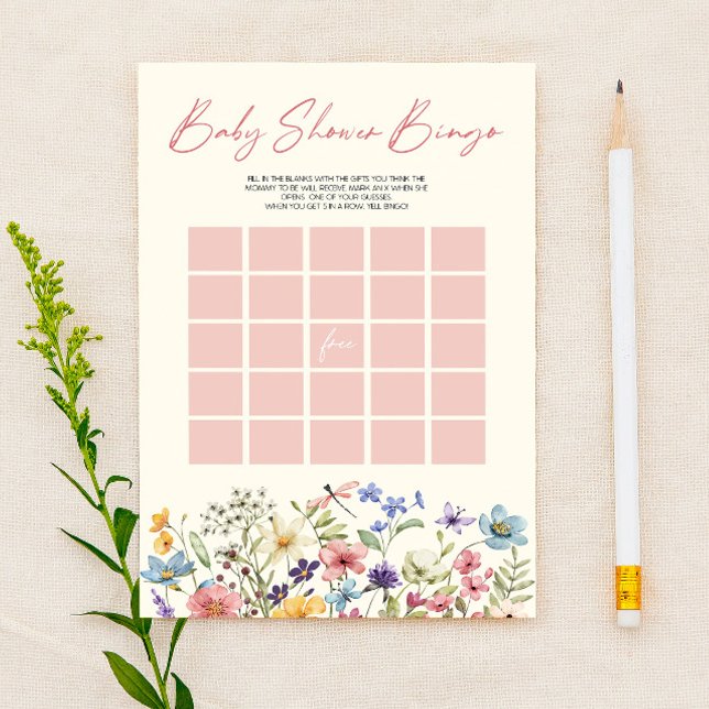 Lámina Wildflower Floral Bingo Baby Shower Game (Subido por el creador)
