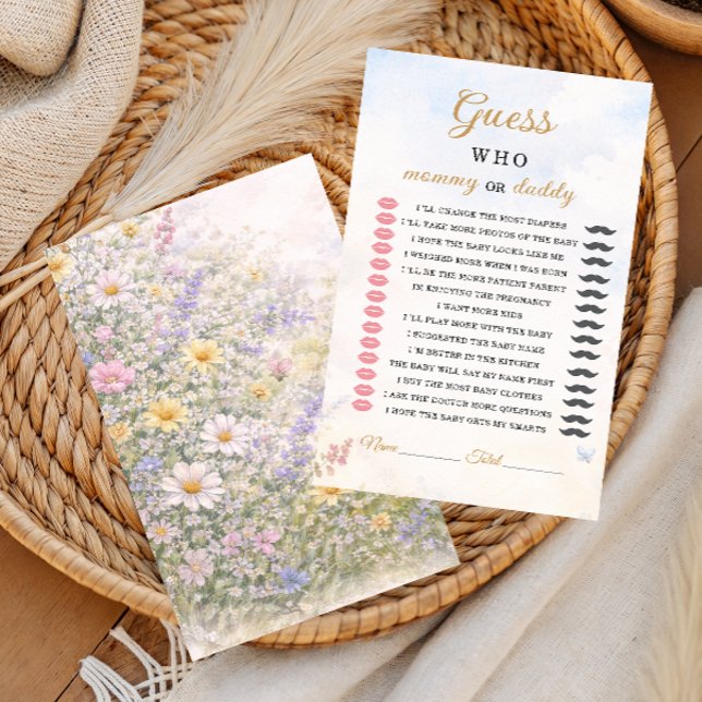 Lámina Wildflower Mommy or Daddy Guessing Game (Subido por el creador)