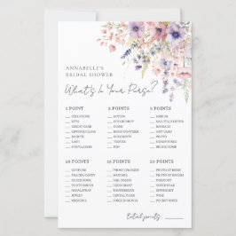 Lámina Wildflower Purse Bridal Shower Game